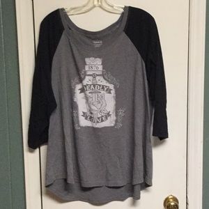 EUC Torrid Raglan Tee Size 3